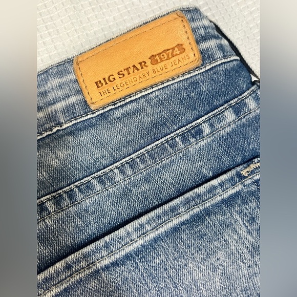Big Star 1974 Alex Skinny Distressed Blue Denim Jeans Size 29 - Picture 11 of 14